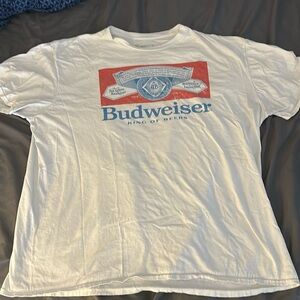 White XXL Budweiser T-shirt